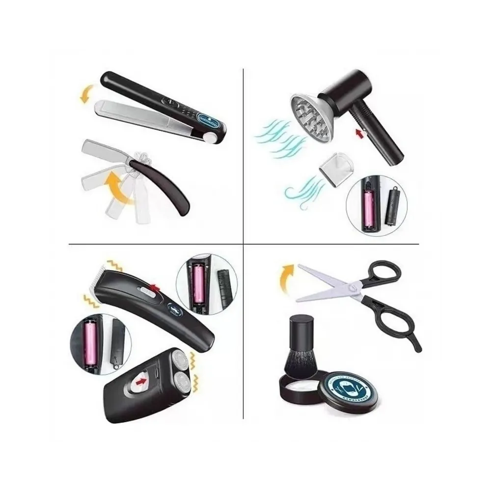 WOOPIE Barber Zestaw Fryzjerski dla Dzieci Salon Stylizacji 24el.