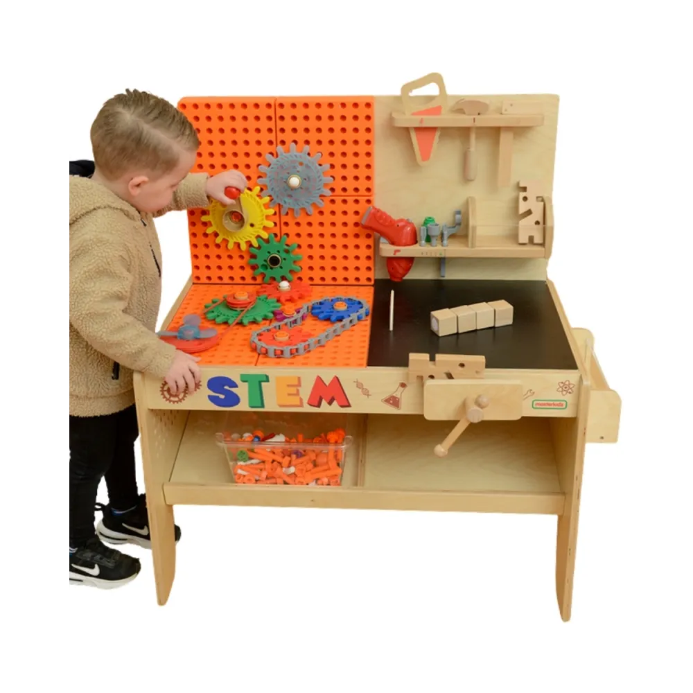 MASTERKIDZ Drewniany Warsztat XXL Montessori STEM z Narzędziami
