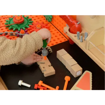 MASTERKIDZ Drewniany Warsztat XXL Montessori STEM z Narzędziami