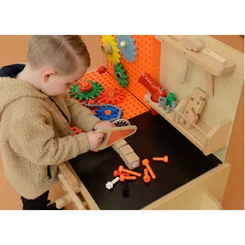 MASTERKIDZ Drewniany Warsztat XXL Montessori STEM z Narzędziami