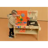 MASTERKIDZ Drewniany Warsztat XXL Montessori STEM z Narzędziami