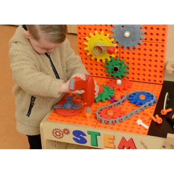 MASTERKIDZ Drewniany Warsztat XXL Montessori STEM z Narzędziami