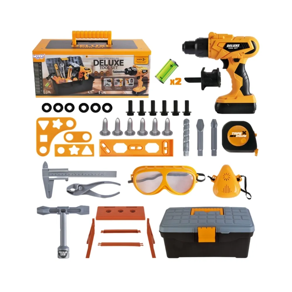 WOOPIE Zestaw Narzędzi Małego Majsterkowicza z Wkrętarką w Walizce 39el.