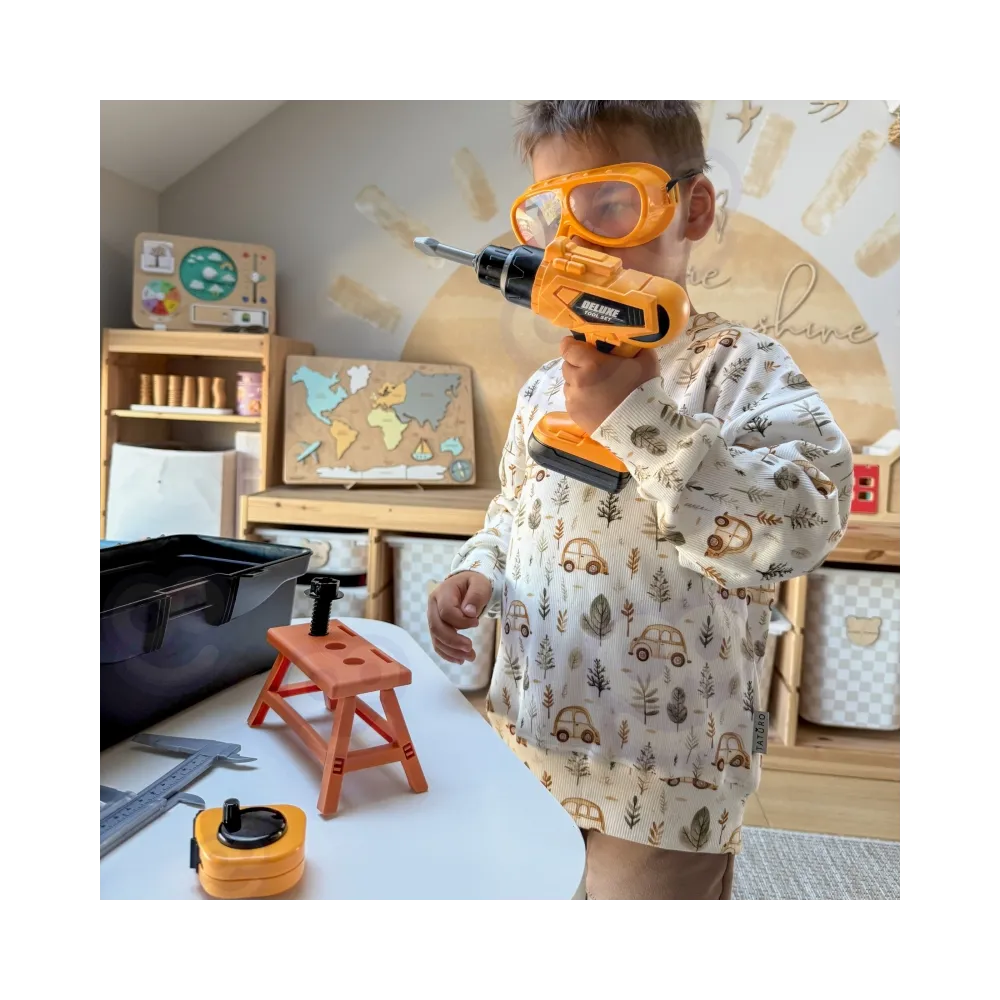 WOOPIE Zestaw Narzędzi Małego Majsterkowicza z Wkrętarką w Walizce 39el.