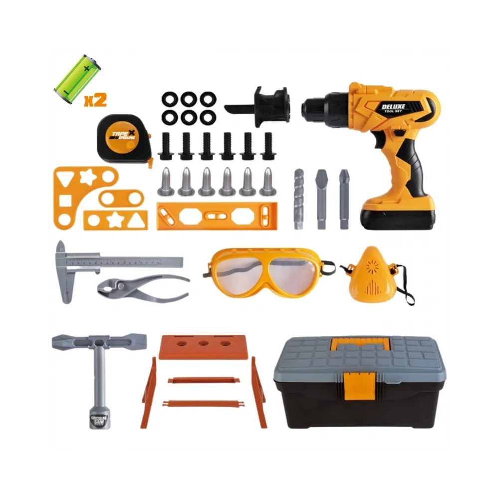 WOOPIE Zestaw Narzędzi Małego Majsterkowicza z Wkrętarką w Walizce 39el.