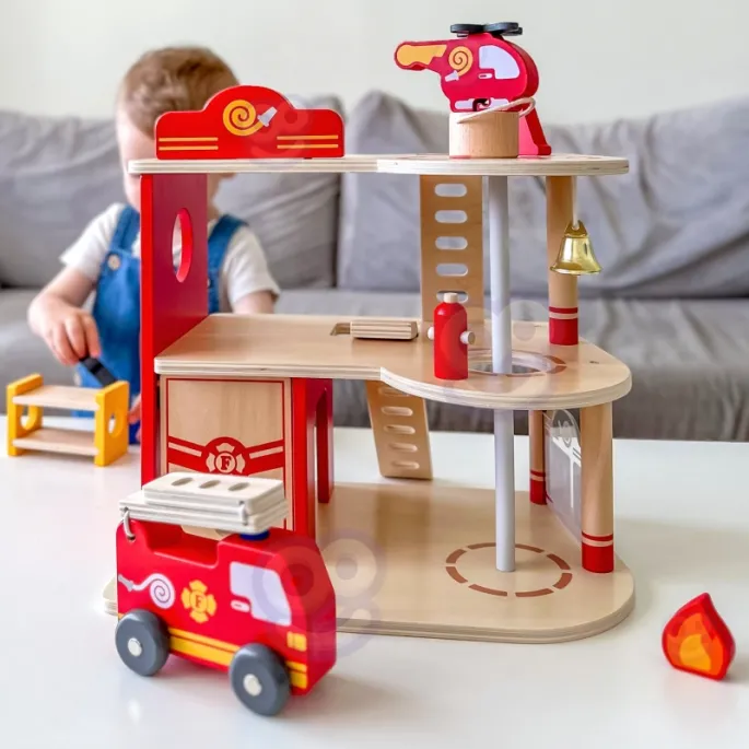 Zestaw remizy strażackiej VIGA z helikopterem