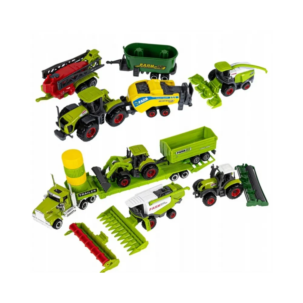 WOOPIE Zestaw Traktorów i Maszyn Rolniczych z Zwierzętami