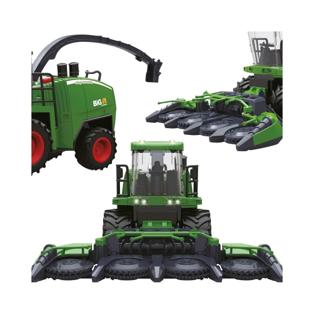 Zdalnie sterowany kombajn rolniczy w akcji