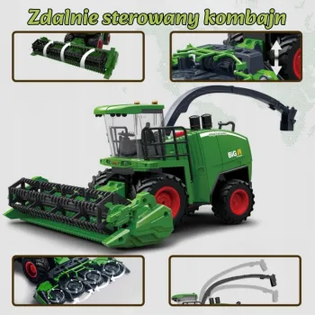 Kombajn zdalnie sterowany z obracającym hederem