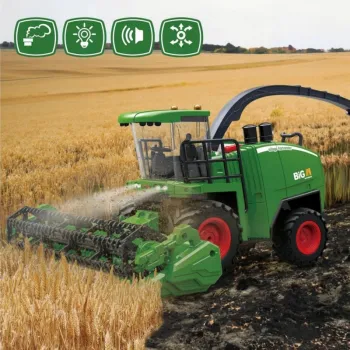 Efekt dymu podczas zabawy kombajnem