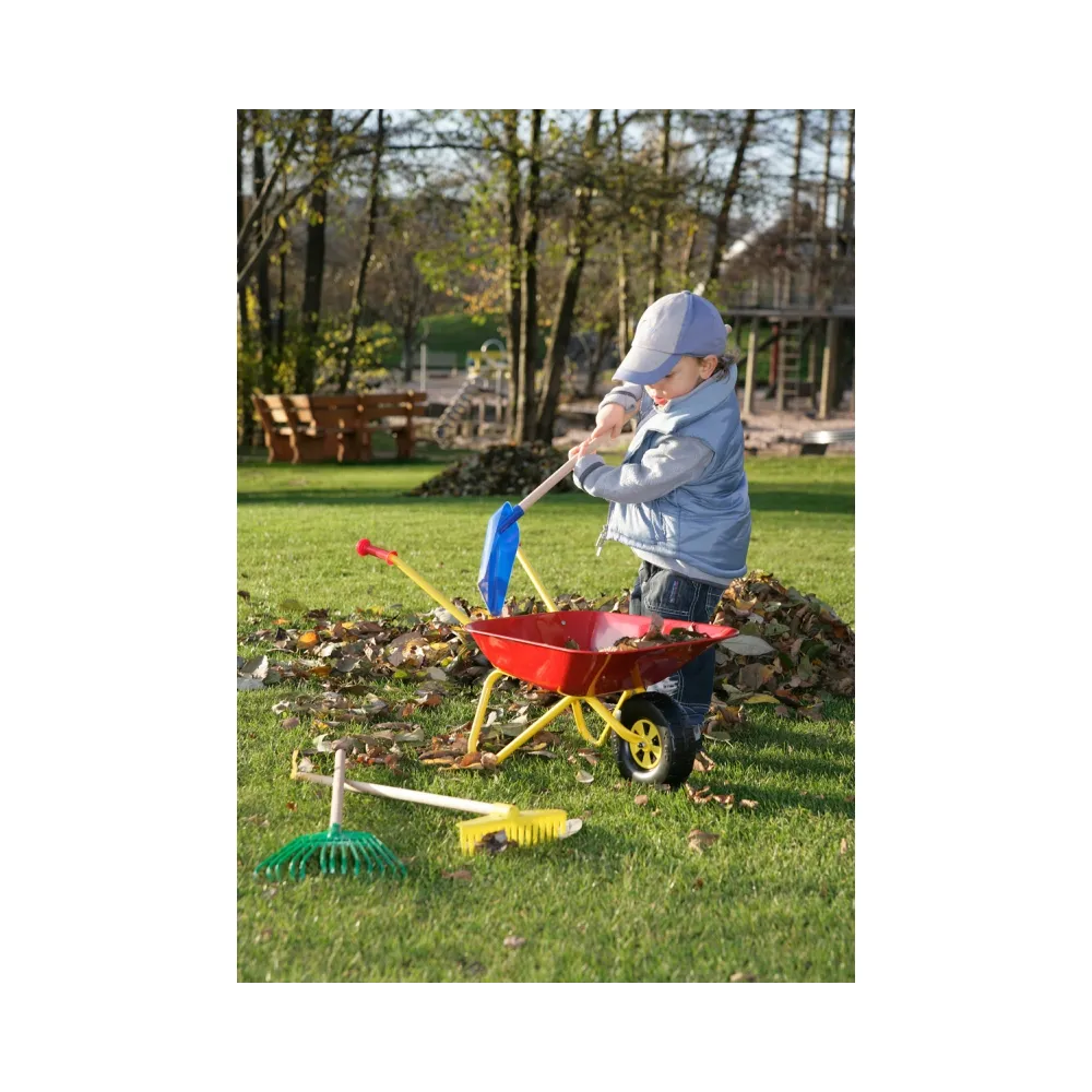 Ergonomiczna taczka dla dzieci w intensywnym czerwonym kolorze