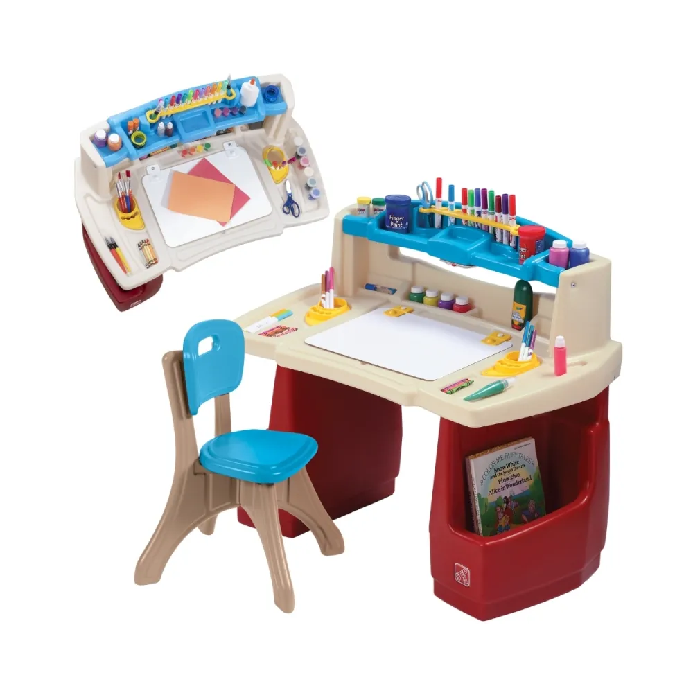 Biurko STEP2 dla małego artysty z tablicą suchościeralną
