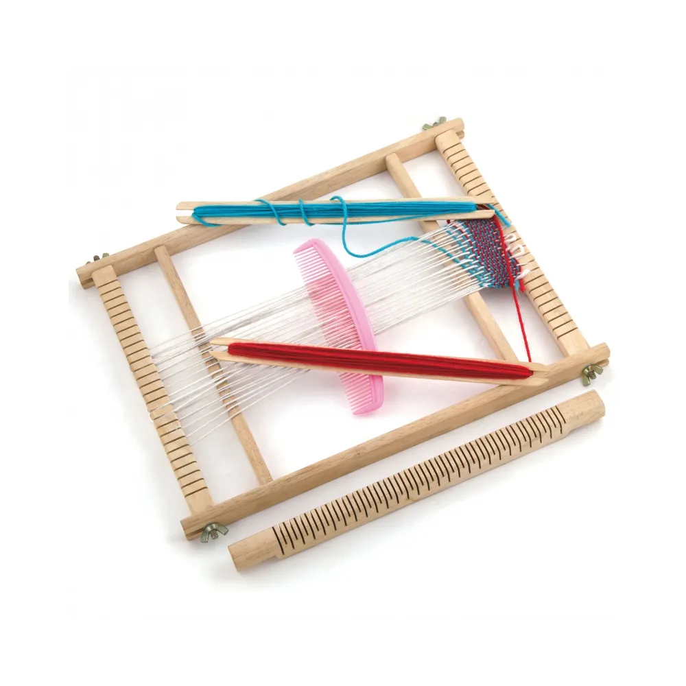 VIGA Drewniane Krosno Warsztat Tkacki Zestaw do tkania Montessori