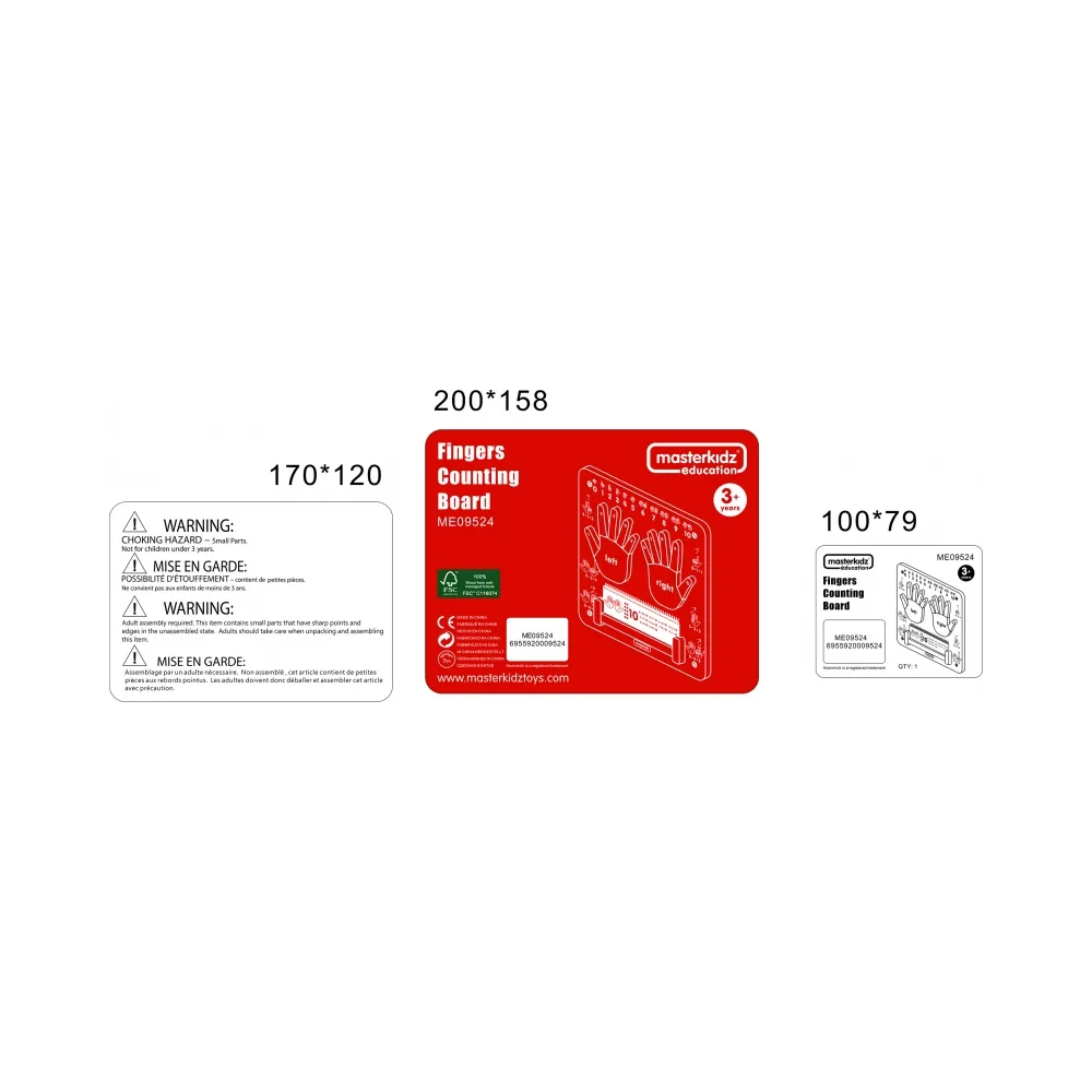 MASTERKIDZ Nauka Liczenia Ścienna Tablica Sensoryczna Flex Montessori