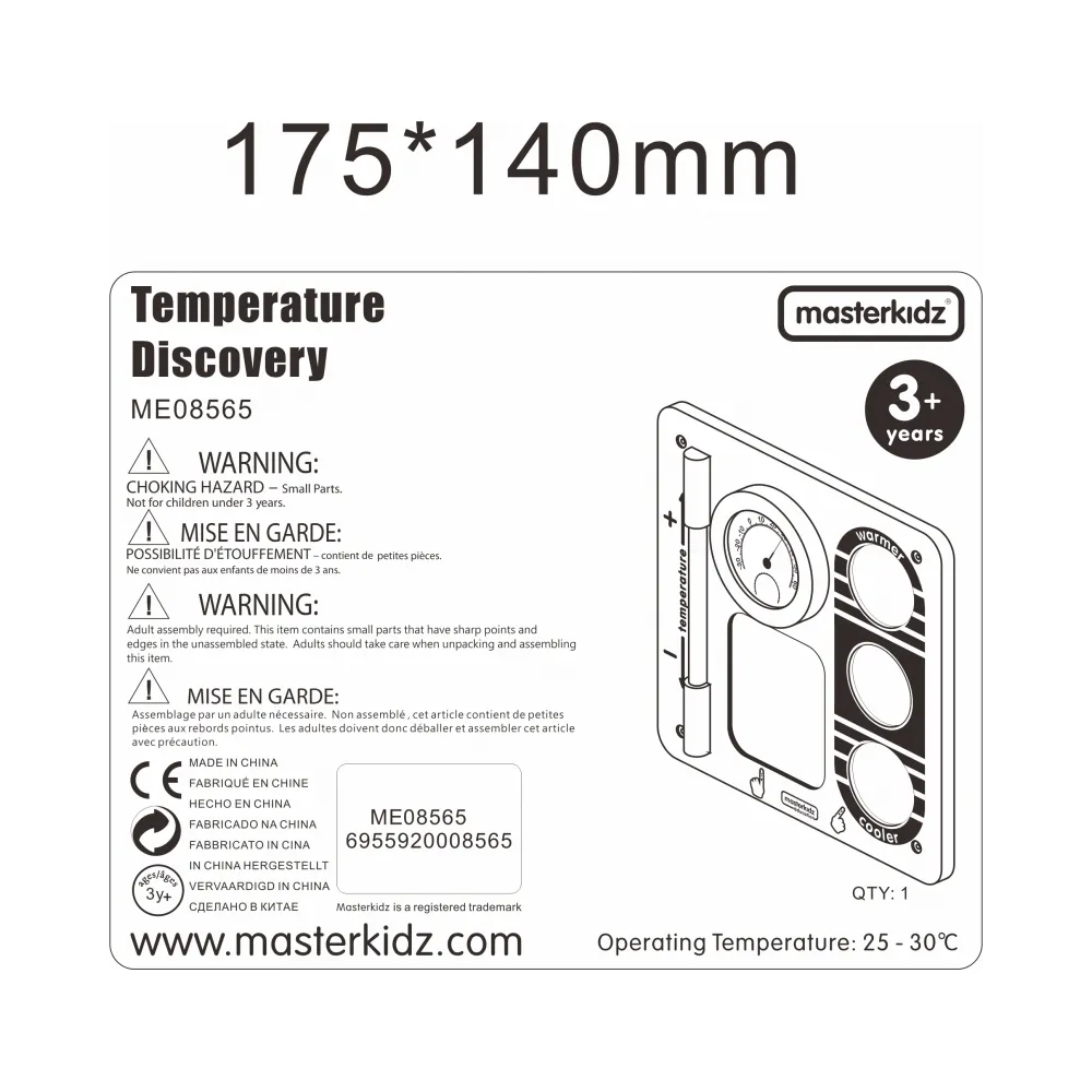 MASTERKIDZ Nauka o Temperaturze Ścienna Tablica Edukacyjna Flex