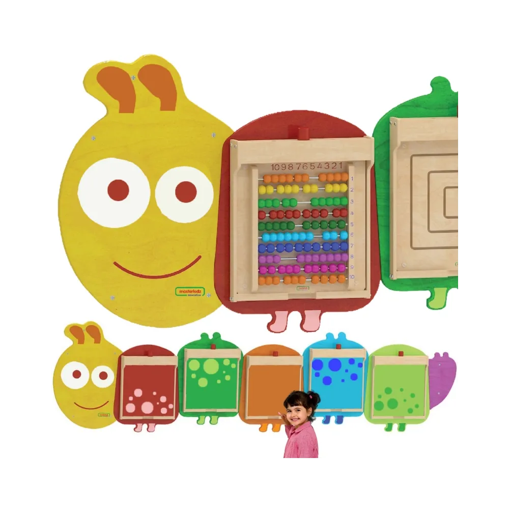 MASTERKIDZ System do Montażu 5 Ściennych Tablic Edukacyjnych Flex - Gąsienica