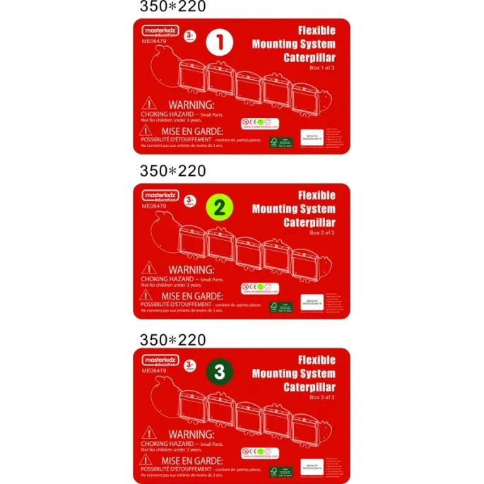 Edukacyjne tablice sensoryczne w formie Gąsienicy