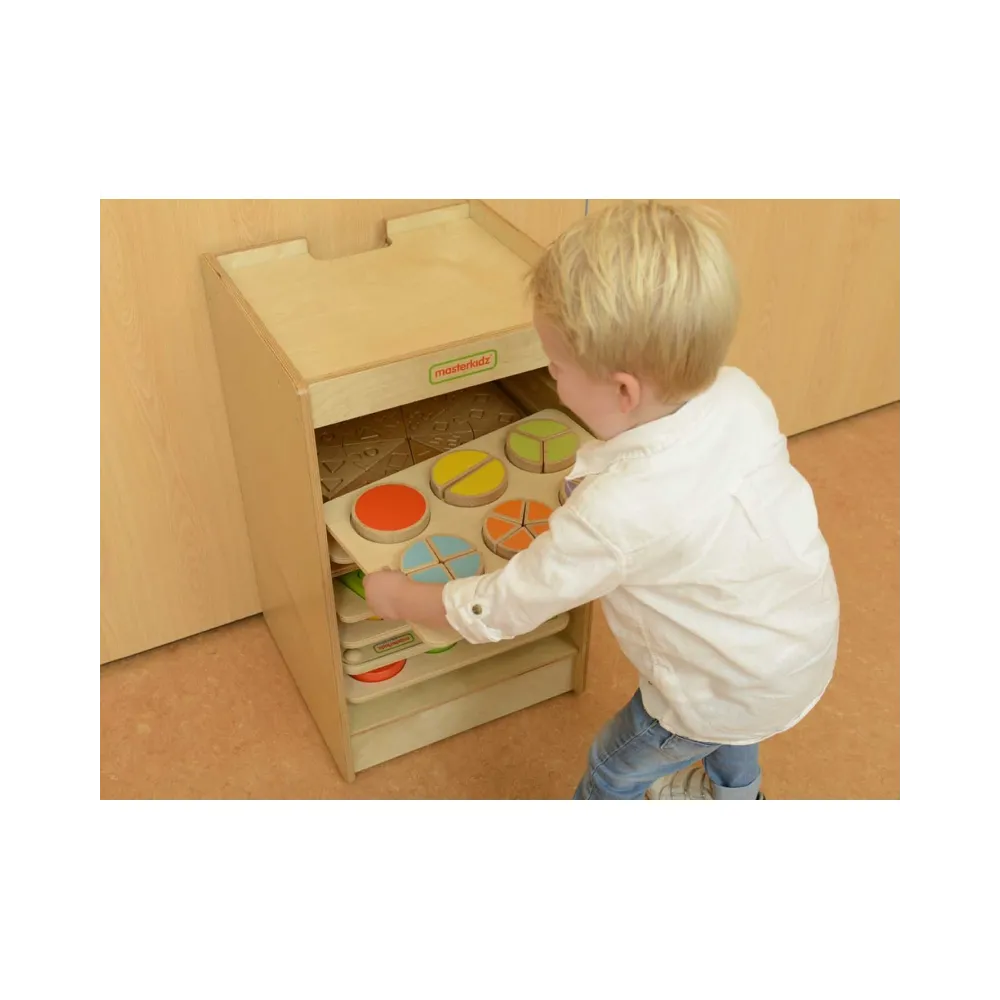 MASTERKIDZ Szafeczka Do Przechowywania Tabliczek Edukacyjnych I Gier 10 Sztuk Kółka