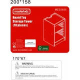 MASTERKIDZ Szafeczka Do Przechowywania Tabliczek Edukacyjnych I Gier 10 Sztuk Kółka