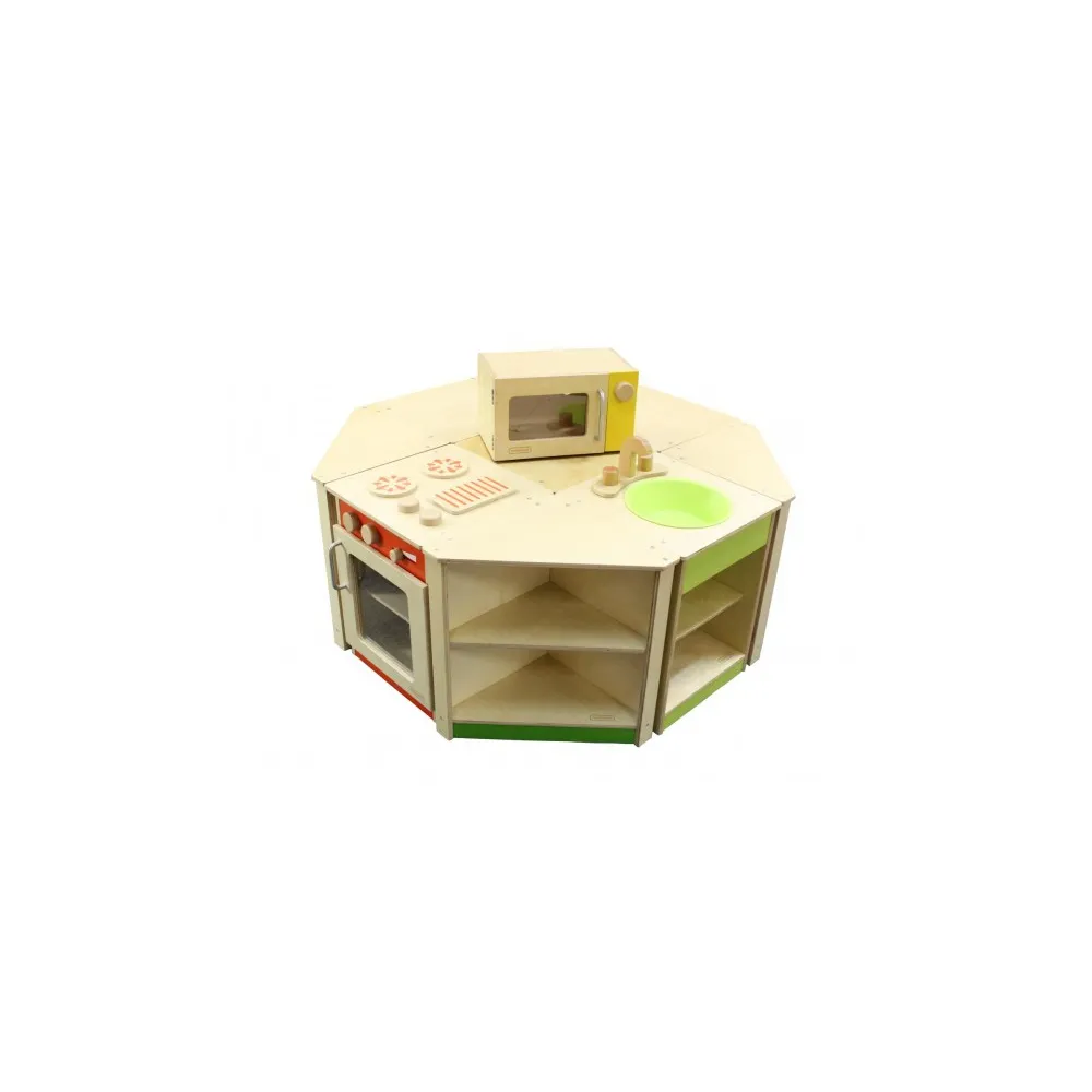 MASTERKIDZ Drewniana Szafka Kuchenna Narożna dla Dzieci