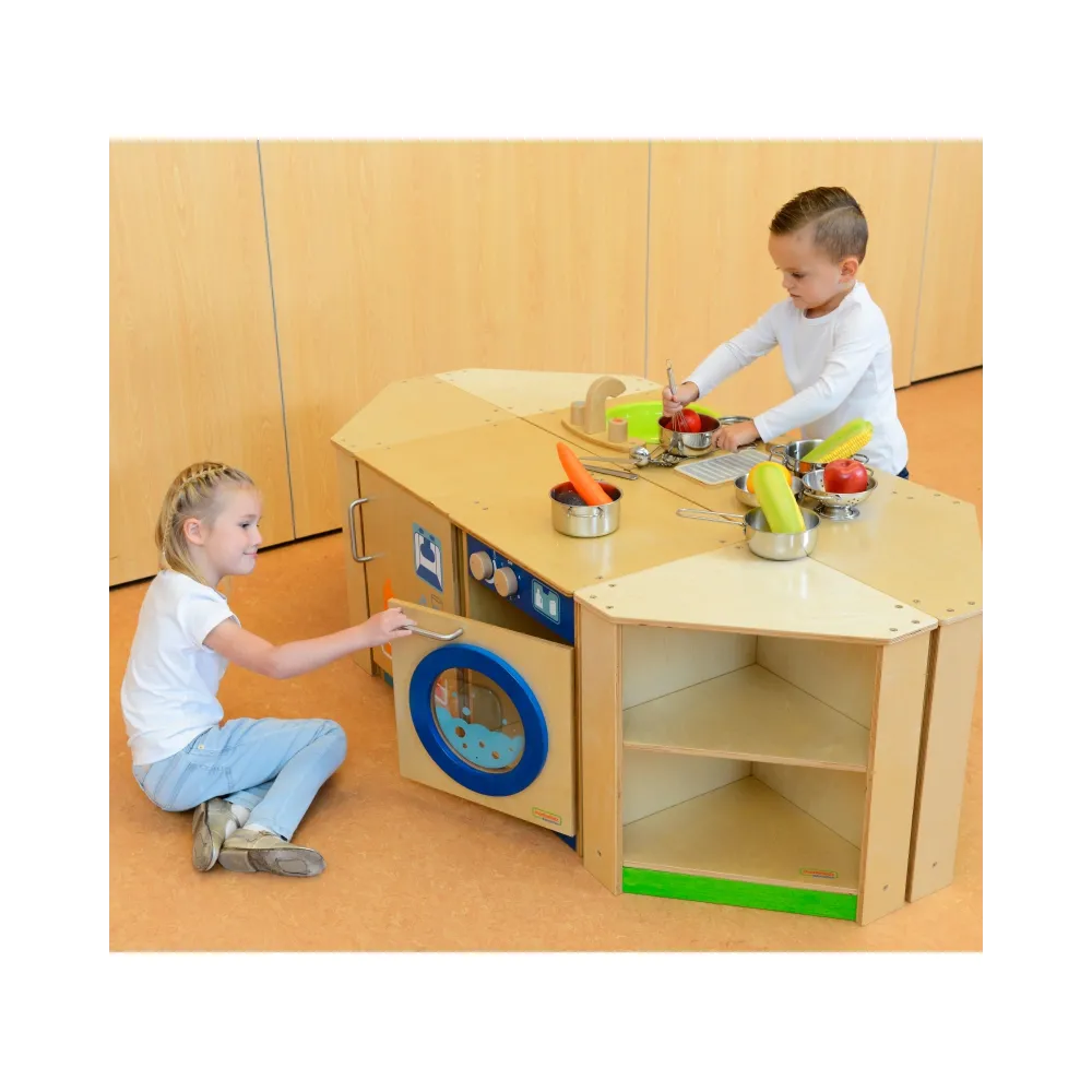 MASTERKIDZ Drewniana Szafka Kuchenna Narożna dla Dzieci