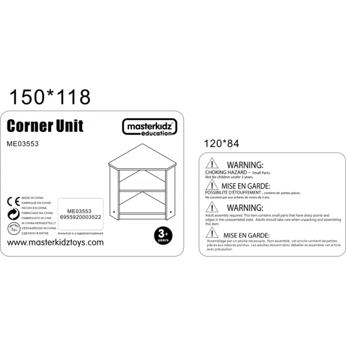 Organizacja przestrzeni w zabawie z szafką narożną dla dzieci