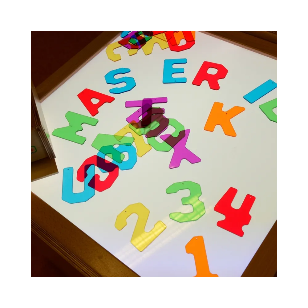 MASTERKIDZ Przezroczyste Cyfry i Litery 38 szt. Montessori