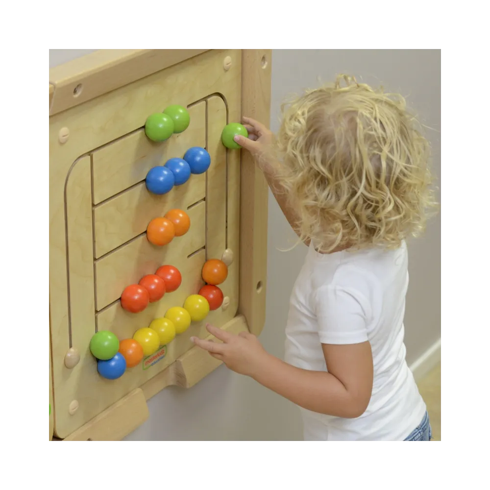 MASTERKIDZ Tablica Ścienna Edukacyjna Labirynt Koraliki Montessori