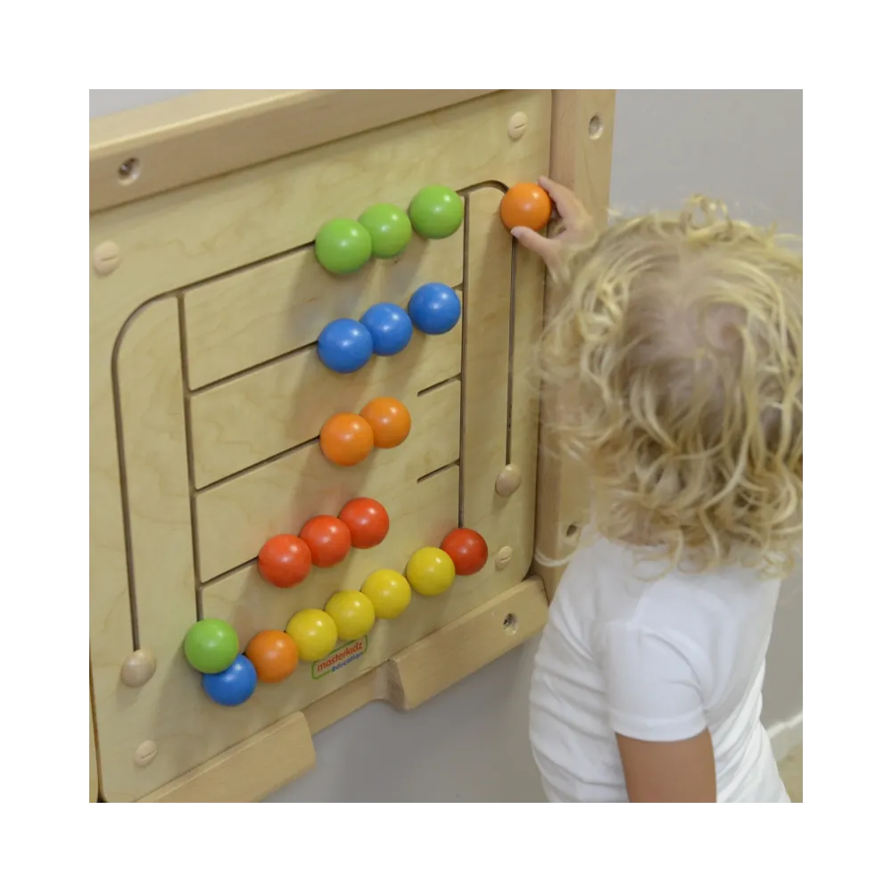 MASTERKIDZ Tablica Ścienna Edukacyjna Labirynt Koraliki Montessori