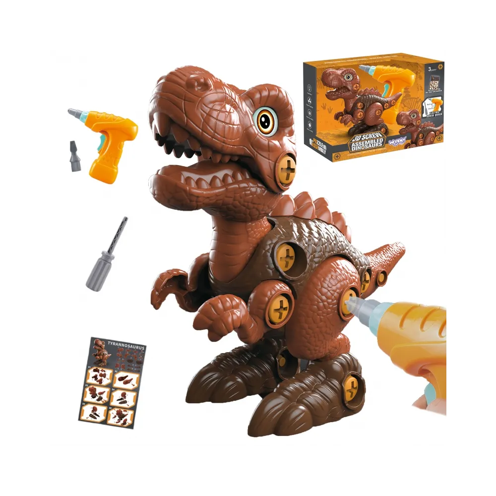WOOPIE Dinozaur do Skręcania Zestaw Konstrukcyjny + Wiertarka 31 el.