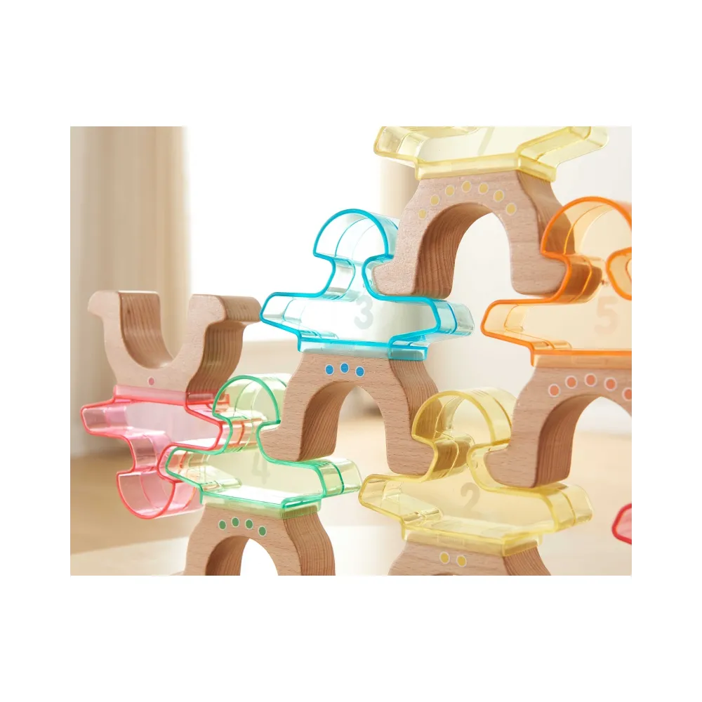 Kolorowa układanka z figurek z literkami, edukacyjna zabawka dla dzieci