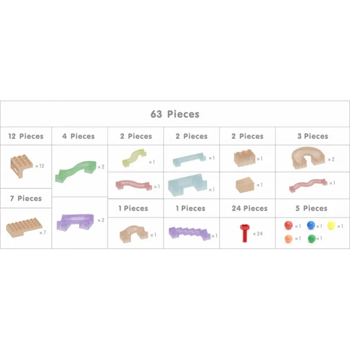 Tor dla piłek w zestawie 63 elementy