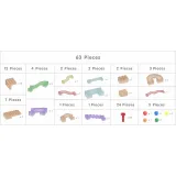 MASTERKIDZ Zestaw Konstrukcyjny Tor dla Piłek do Tablica STEM 63 el.