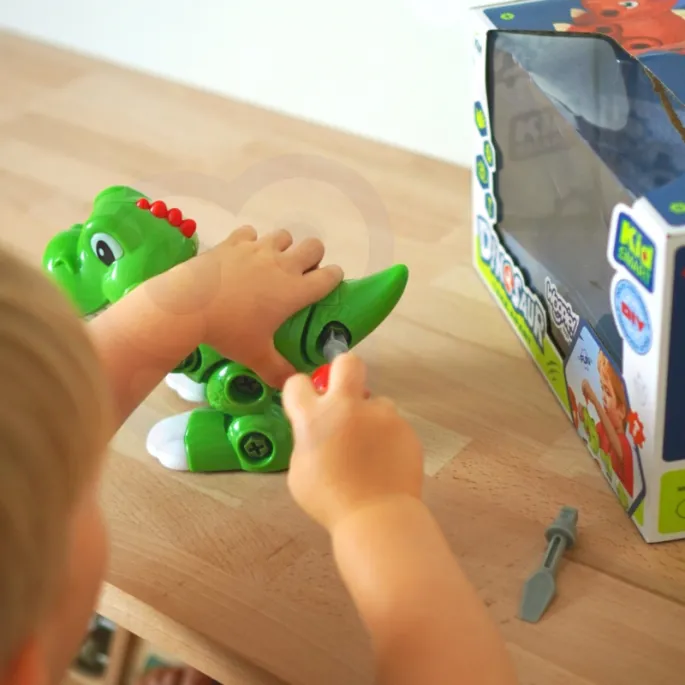 Zabawka edukacyjna dla małych majsterkowiczów – dinozaur
