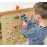 MASTERKIDZ Kolorowe Gąsieniczki Nauka Liczb i Ilości - Tablica Ścienna Edukacyjna Montessori