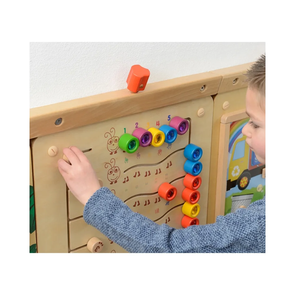 MASTERKIDZ Kolorowe Gąsieniczki Nauka Liczb i Ilości - Tablica Ścienna Edukacyjna Montessori