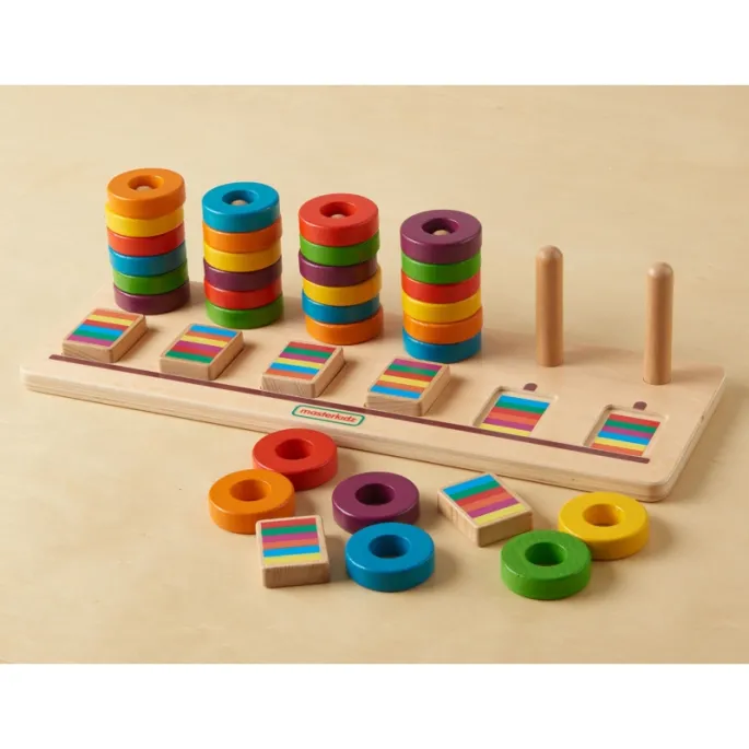 Kolorowe pierścienie do ćwiczeń motoryki i rozwoju logicznego myślenia