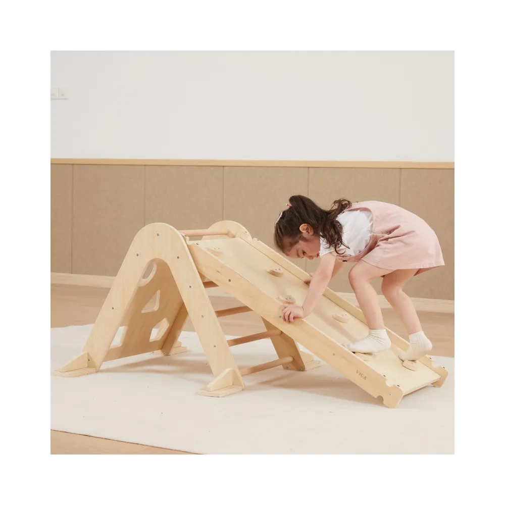 VIGA Drewniana Zjeżdżalnia Prosta Ścianka Wspinaczkowa