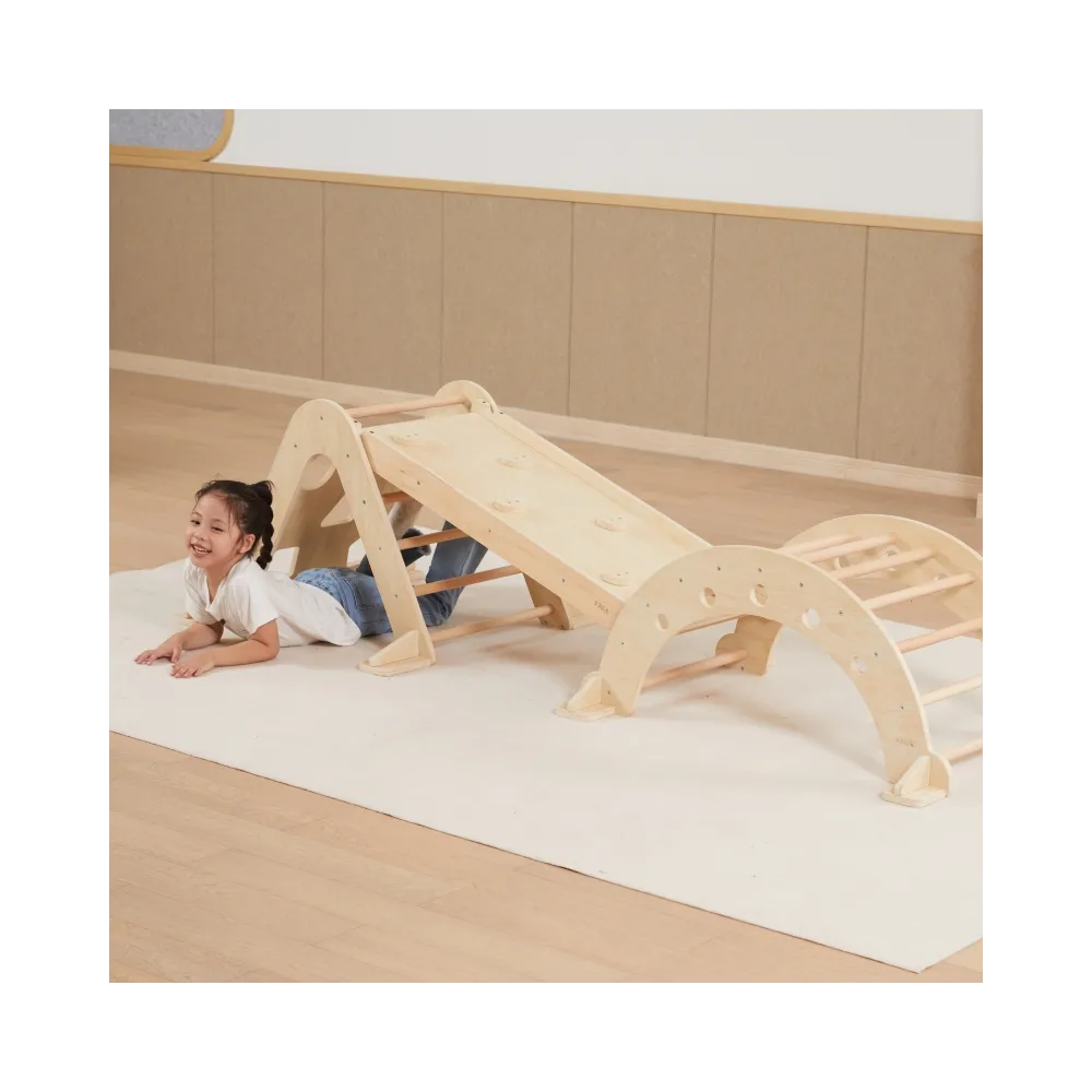 VIGA Drewniana Zjeżdżalnia Prosta Ścianka Wspinaczkowa