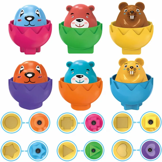 Edukacyjna zabawa z układanką sorter od Woopie dla 3 latków