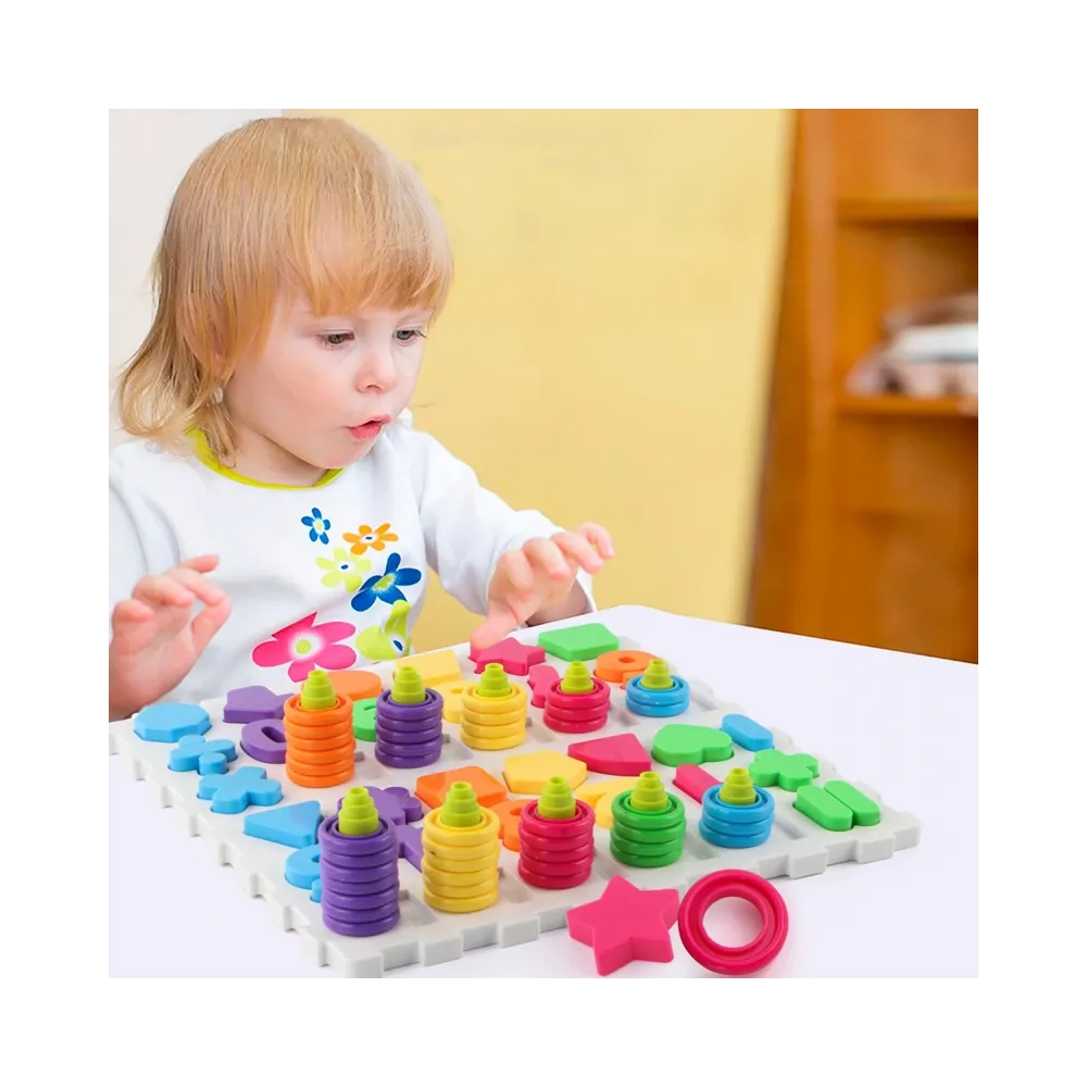 WOOPIE Układanka Montessori Sorter Trening Mózgu Literki Cyferki 139 el