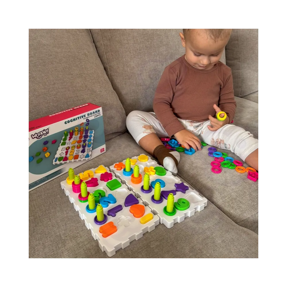 WOOPIE Układanka Montessori Sorter Trening Mózgu Literki Cyferki 139 el