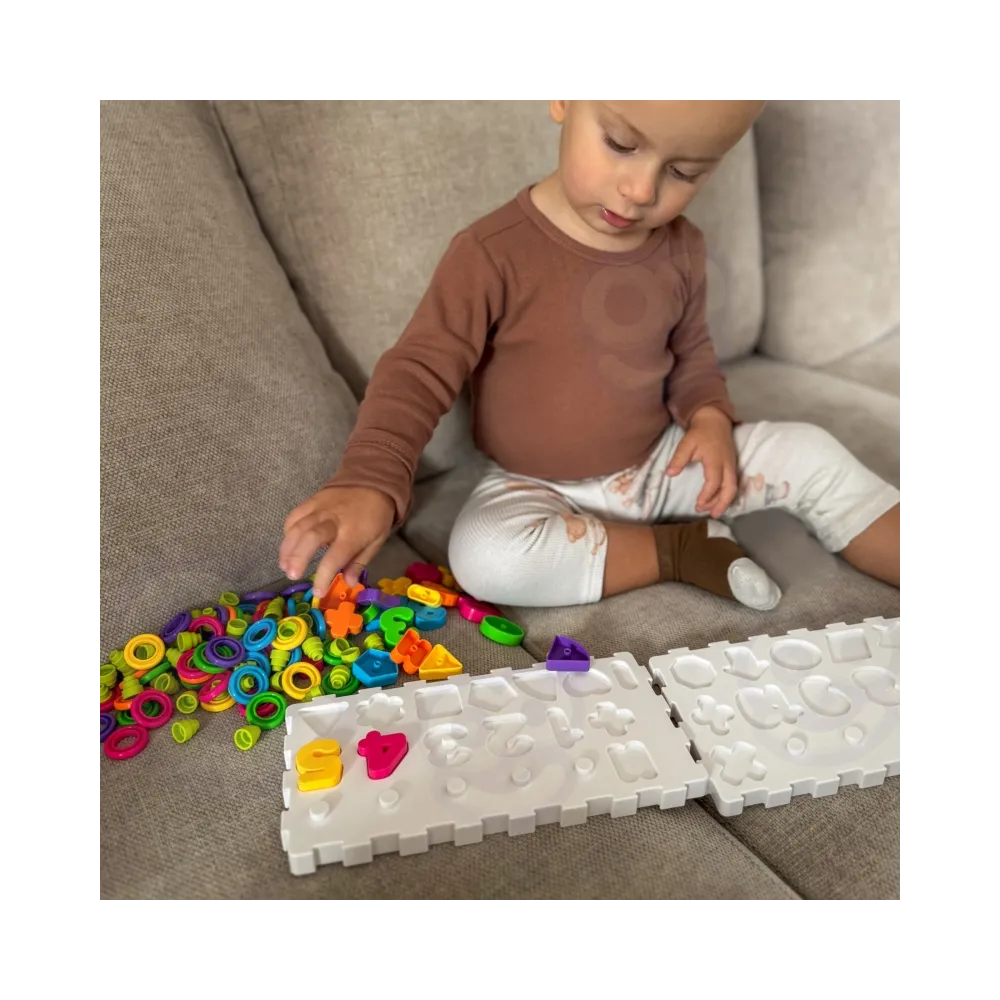 WOOPIE Układanka Montessori Sorter Trening Mózgu Literki Cyferki 139 el