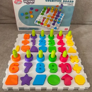 WOOPIE Układanka Montessori Sorter Trening Mózgu Literki Cyferki 139 el
