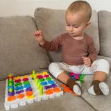 WOOPIE Układanka Montessori Sorter Trening Mózgu Literki Cyferki 139 el