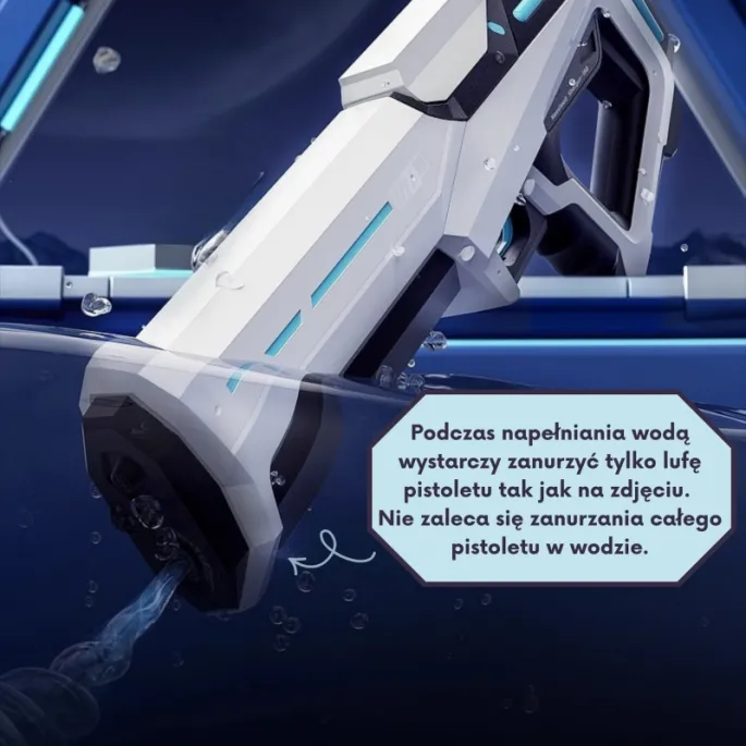 Trwały pistolet na wodę wykonany z solidnych materiałów