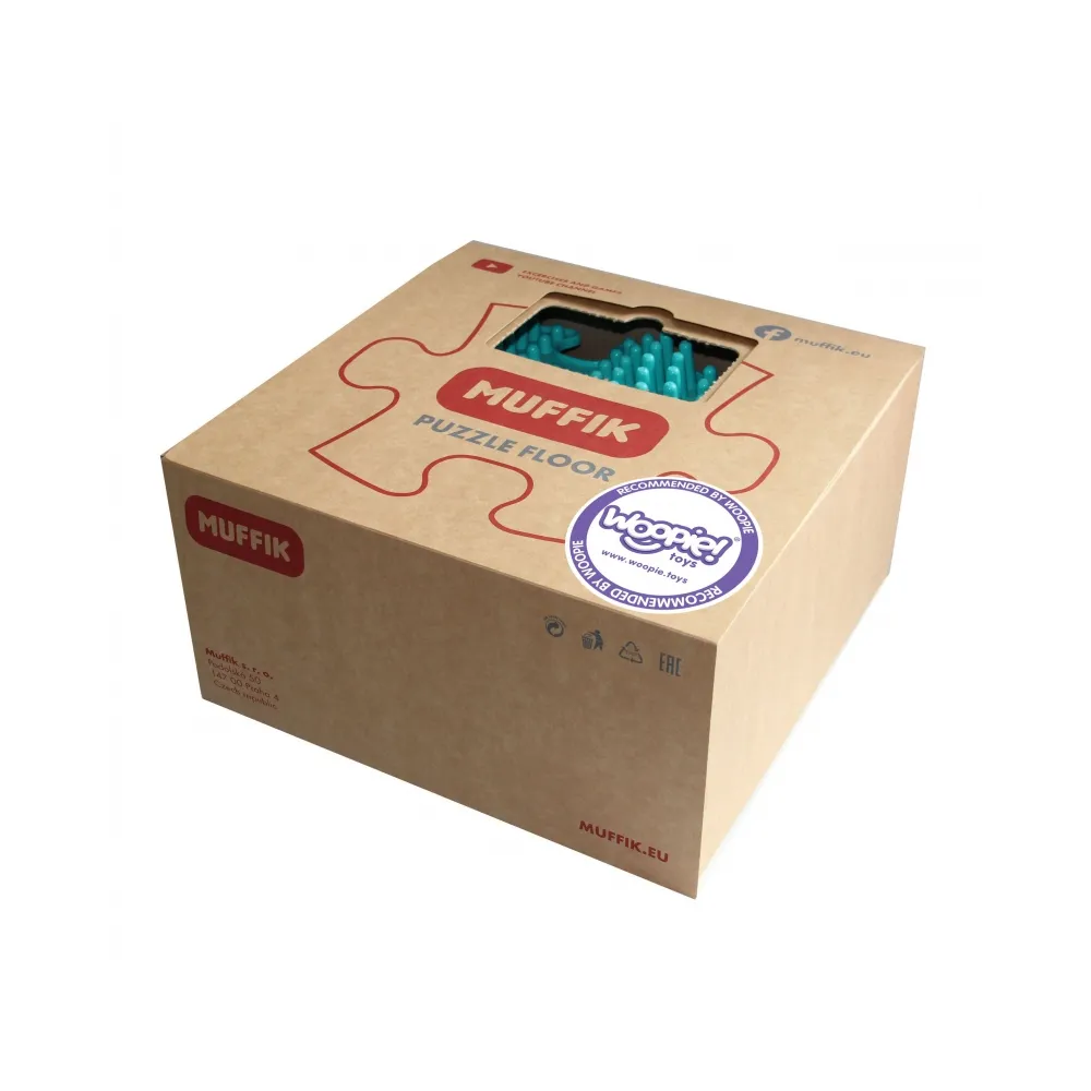 Elementy maty WOOPIE przedstawiające różne wzory i kształty