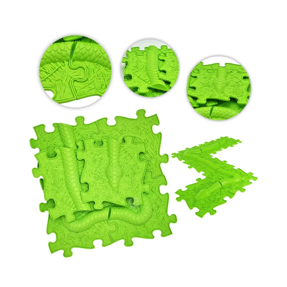 Elementy maty sensorycznej w różnych teksturach