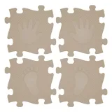 Mata sensoryczna ortopedyczna w kolorze beżowym dla dzieci.