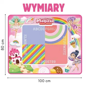 Kolorowa mata wodna z akcesoriami do malowania